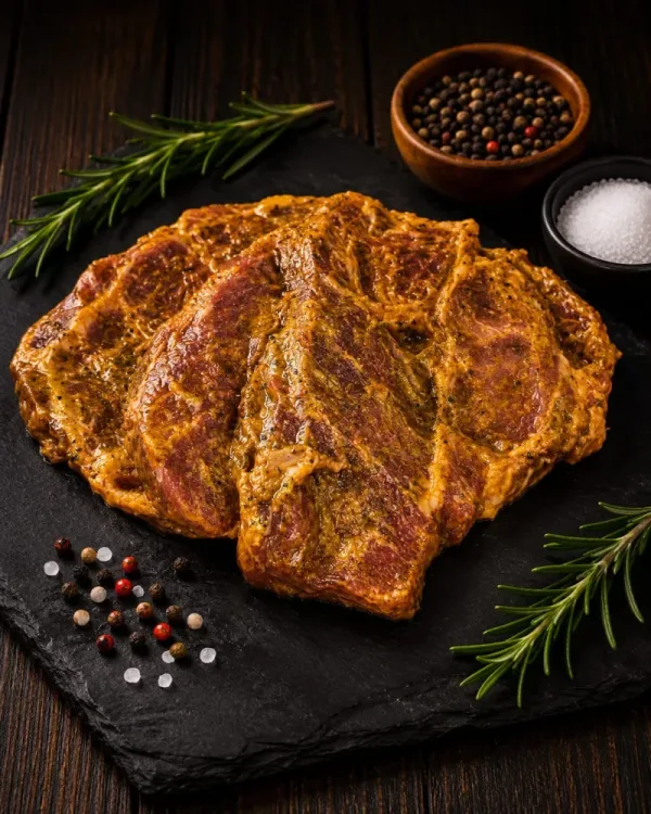 Schweinesteak Hubertus
